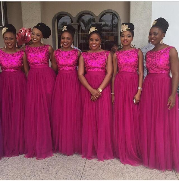 Aso Ebi Sequins Bridesmaid Dresses A Line Tulle Floor Length Long Bridesmaid Gowns 2015 Winter Bridesmaid Dresses Chrap Custom Made