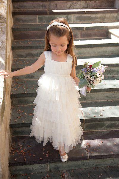 Short Flower Girls Dresses Lace Ruffles Tulle Tutu Dress Puffy Little Girls Formal Wedding Party Gowns Cheap