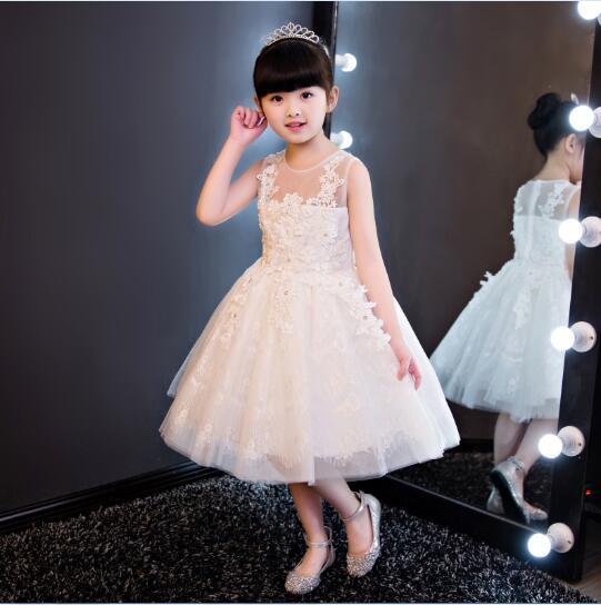 Ivory Tulle Lovely Girls' Dresses Ball Gown Party Dress Professional Designer Lace Pageant Gown Zip Back