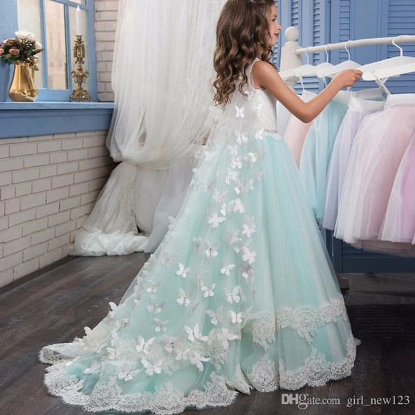 Newest Flower Girl Pageant Dress Formal Ball Gown Princess Party Prom Birthday Wedding Party Dress PX190