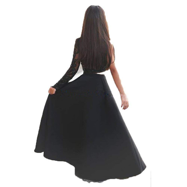 White Ivory Black A-line Flower Girl Dresses One-Shoulder Two Piece Girl Party Dress Formal
