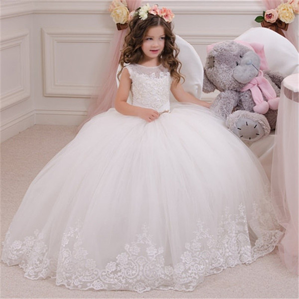 Trade New Pattern Cross Border Stable Children's Garment Lace Sleeveless Flower Girl Show Birthday Thick And Disorderly Skirt