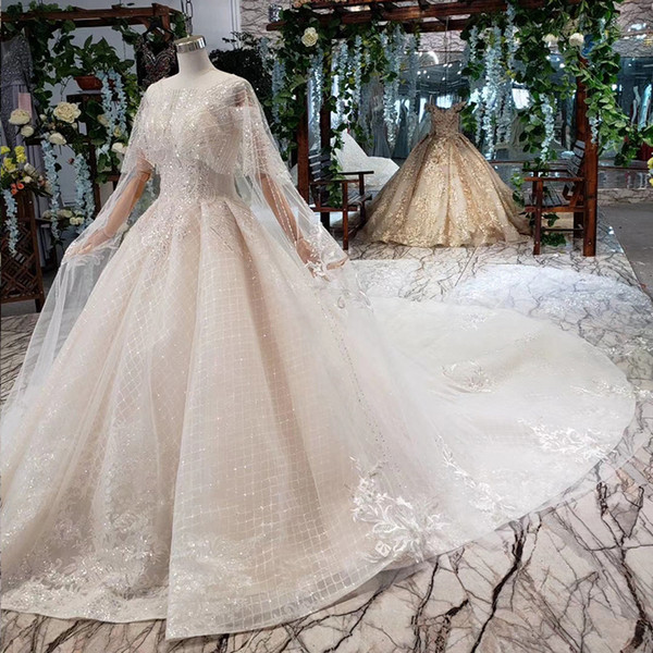 2022Latest Bohemian Wedding Dresses Off The Shoulder Sweetheart Neck Short Sleeve Backless Lace Up Back Long Lace Shawl bridal gowns