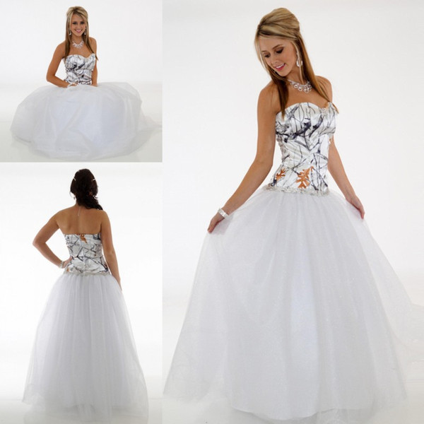 Simple Camo Wedding Dresses Cheap Sweetheart A Line Tulle Wedding Guest Dress Bridal Gowns Floor Length Zipper Bridesmaid Dress Long