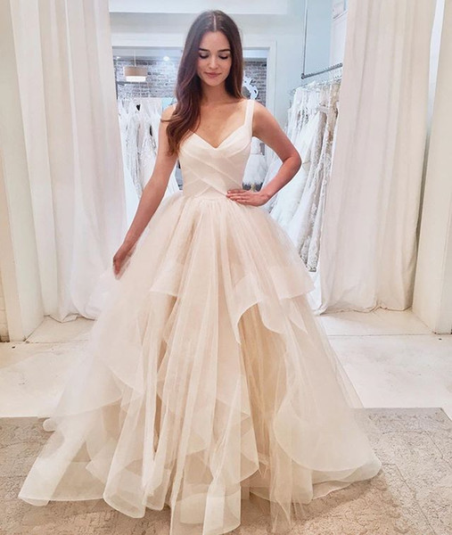 New Ball Gowns Wedding Dresses Ruffles White Ivory Princess Wedding Gowns Vestidos De Noiva Bride Bridal Gowns Custom Make