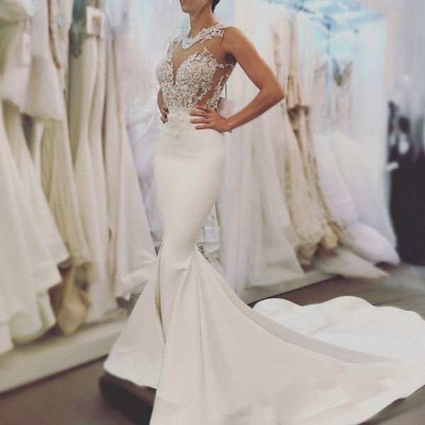 Vintage Mermaid Wedding Dresses Robe De Mariee Open Back Bridal Gowns Custom Made Country Wedding Dress