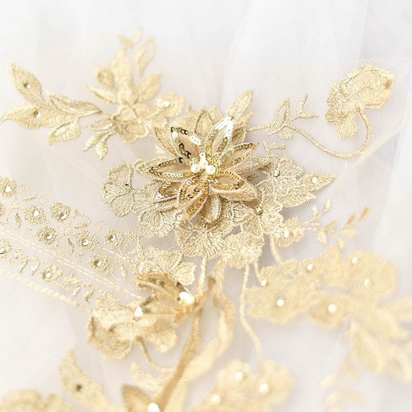 Colorful flower rhinestones embroidery stereo 3D lace patch with bead wedding dress DIY materials theatrical costume accessories T024