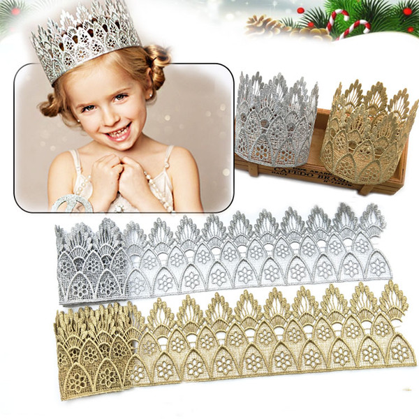 Sale by Yard Golden metallic thread flower high quality embroidery Lace Fabric Sewing costumes DIY Lace Trim HB30-L