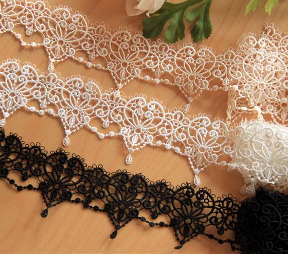 Sale by Yard white 6 cm Wide veil lace rose embroidery Venice lace Trim bridal Wedding dress Eyelashes Lace LS09