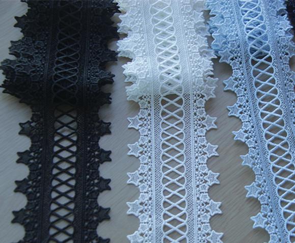 Sale by Yard white 8 cm Wide veil lace star embroidery Venice lace Trim bridal Wedding dress Eyelashes Lace LS13