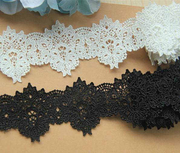 Sale by Yard white 5 cm Wide veil lace embroidery Venice lace Trim bridal Wedding dress Eyelashes Lace LS02