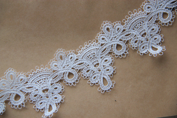 Sale by Yard white 5 cm Wide veil lace embroidery Venice lace Trim bridal Wedding dress Eyelashes Lace LS04