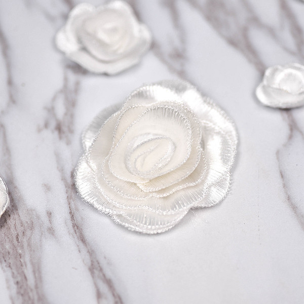 French 3D flower lace appliques wedding dress DIY materials costume accessories DZ09