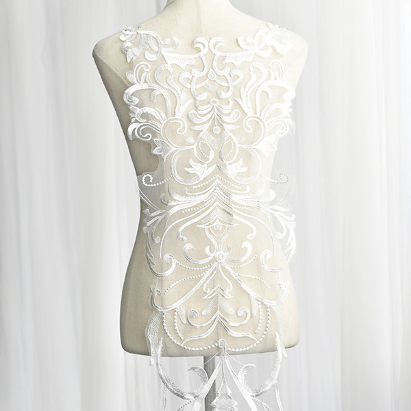 Luxury embroidery lace patch wedding dress DIY materials costume accessories T033