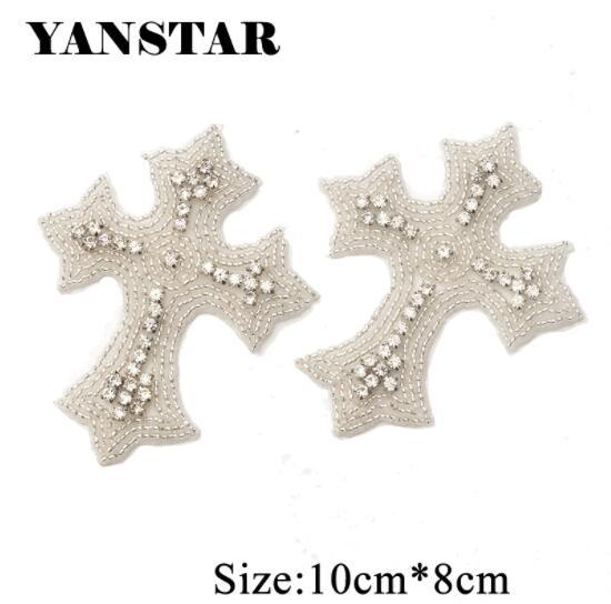 YANSTAR 20PCS Wholesale Bridal Gown Belt Rhinestone Applique Patch For Wedding Dress Belt DIY Bridal Gown Sash YS916