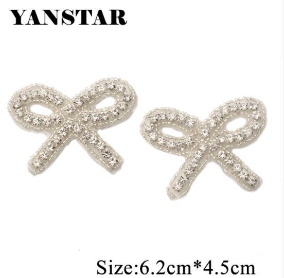 YANSTAR 20PCS Rhinestone Applique Silver Crystal Accessory Bridal Belt Wedding Dress Belt DIY Bridal Sash YS920