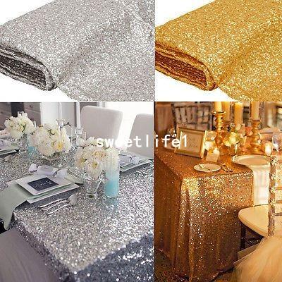 Custom Made Size Rectangle Sequin Cloth Sequin Tablecloth Wholesale Sequin Table Cloths Sparkly for 1 Meter x 1.2 Meters