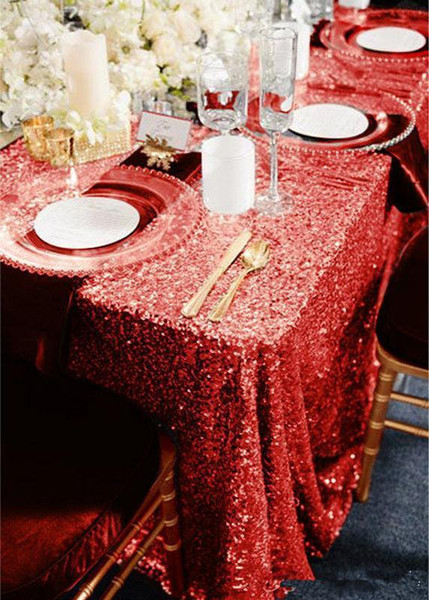 Champagne Rose Gold Sequined Tablecloth Wedding Party Decorations Vintage Sparkly Table Cloth Custom Made dress fabric High Quality