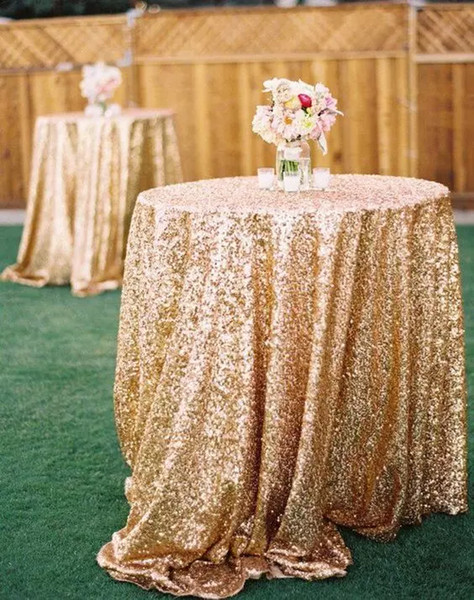 Bling Bling Sequins Fabrics 2019 Table Clothes Wedding Decorations Table Cloth Free Shipping Glitter Evening hot sell Cheap Rose Gold