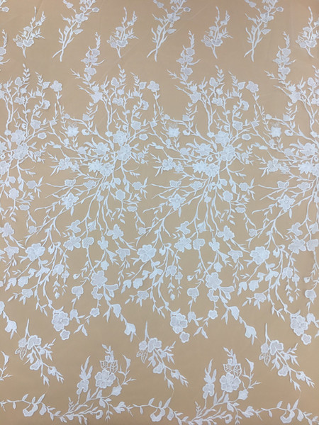 African lace fabric high quality boho lace white lace fabric with stones 5 yards for wedding party