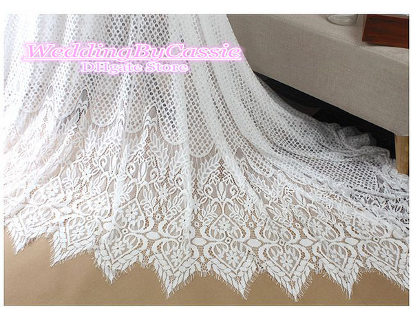 3 Meter French lace wedding dress eyelashes lace clothing fabric DIY materials accessories X04