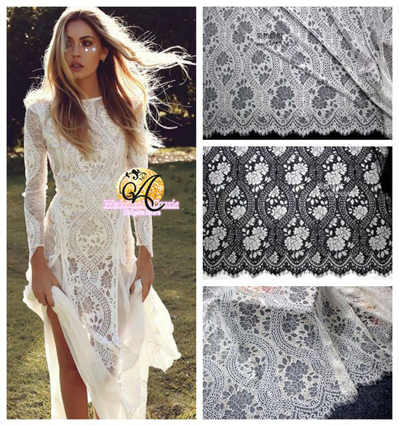 Fall-plate French lace wedding dress clothing fabric DIY materials accessories HR01