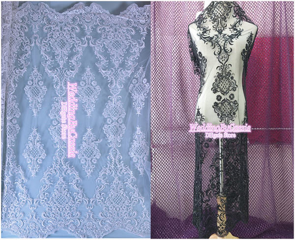 Beading French lace wedding dress lace clothing fabric DIY materials accessories M016B