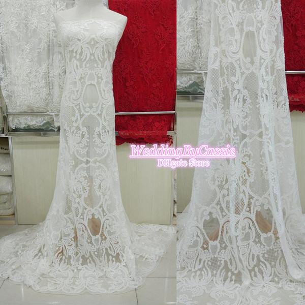 Beading French lace wedding dress lace clothing fabric DIY materials accessories M017