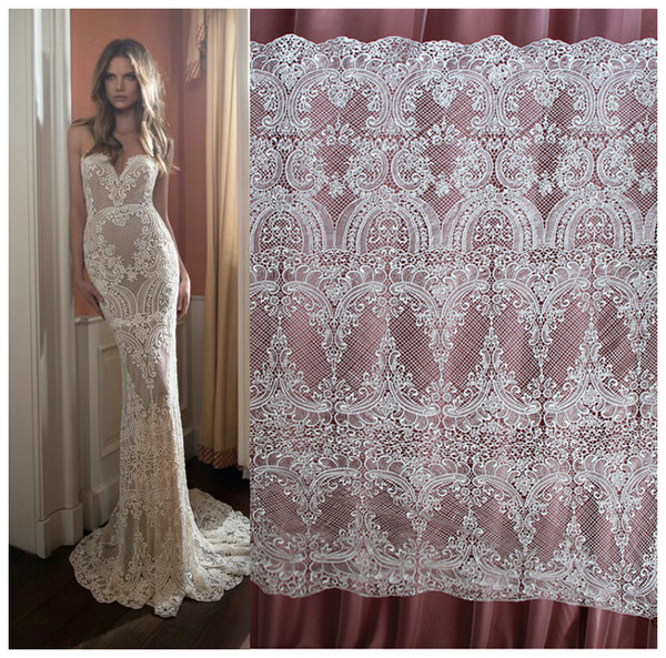 White French lace Water-Soluble hollow embroidery lace wedding dress clothing materials DIY accessories JZ03