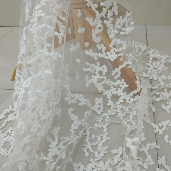 luxurious fabric and exquisite embroidery French lace wedding dress lace clothing fabric DIY materials accessories M031