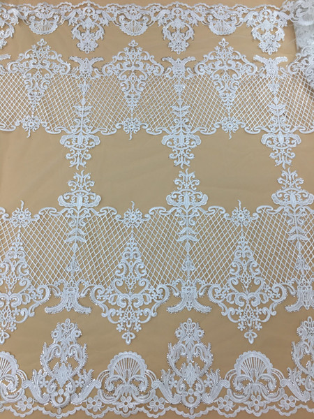 100% polyester European and American style lace fabric dress fabric high quality bridal lace fabric 5yard lot !