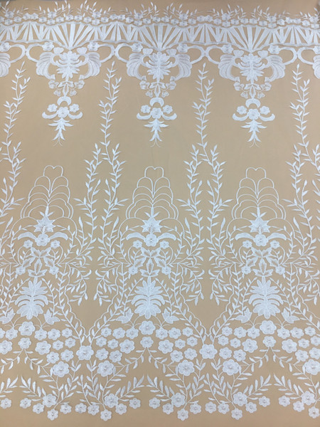 African Lace Fabric Embroidered Nigerian Laces Fabric Bridal High Quality French Tulle Lace Fabric For Women--F014