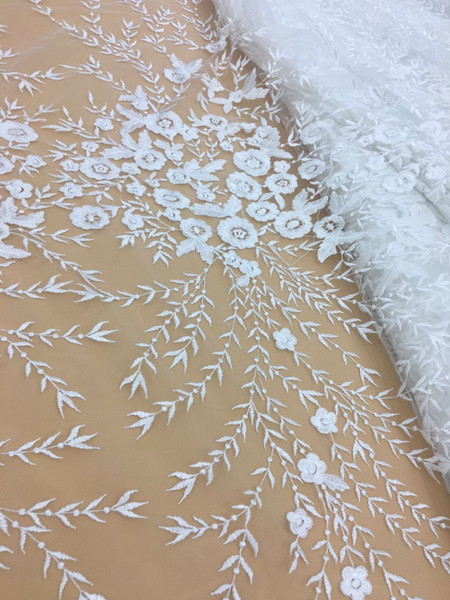 new style Fabric Dress Fabric Party Wedding Stage Wear Wedding dresses Mesh Embroidery lace