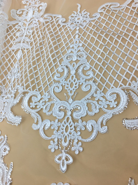 New Arrival Embroidery Floral Lace Fabric, for Wedding Dress Fabric, DIY Prom Dress Fabric, Soft Tulle Lace Fabric by 5 Yard