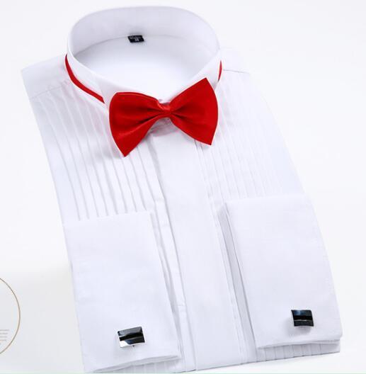 New Style Cotton White Men Wedding/Prom/Dinner Groom Shirts Wear Bridegroom Man Shirt Wedding Shirts for Groom
