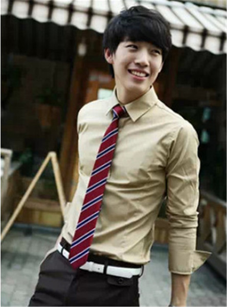 New Fashion Brand Champagne Groom Shirts Long Sleeve Shirt Men Slim Design Formal Casual Male Dress Shirt Size M-5XL (C8019)