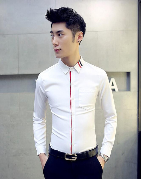 2017 New Style Top Quality White Men's Wedding Apparel Groom Wear Shirts man shirt clothing NSS5