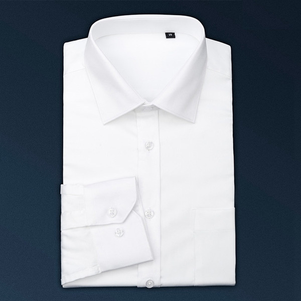 Hot Sale Simple Tuxedo Brand New Slim Fit Long Sleeve Dress Shirts Men Casual Tie Decor Wedding Groom Male Shirt