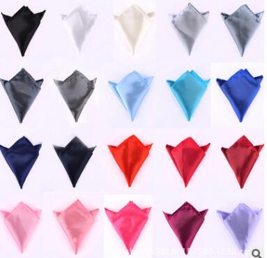 hot sale cravat for Men suits pocket towels solid color handkerchiefs small square wedding banquet tie free shipping