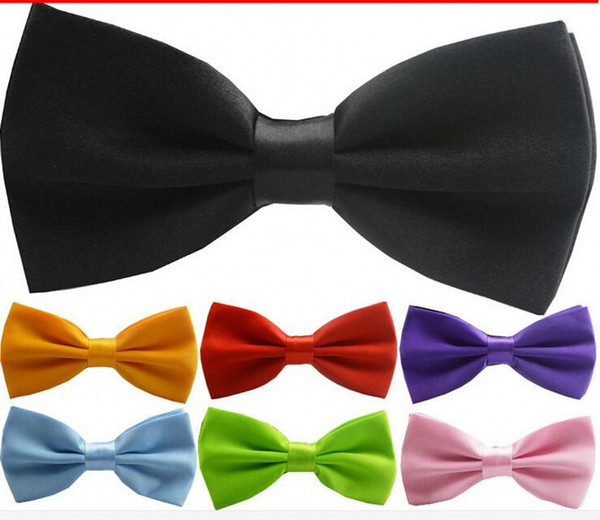 Cheap Mens Fashion Tuxedo Classic Solid Color Butterfly Wedding Party Bow tie Groom Ties Bow Ties Men Vintage Wedding party pre-tie Bow tie