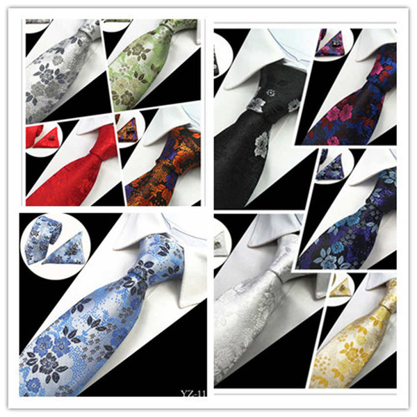 New Plaid men ties set Extra Long Size Necktie navy blue Paisley Silk Jacquard Woven Neck Tie Suit Wedding Party