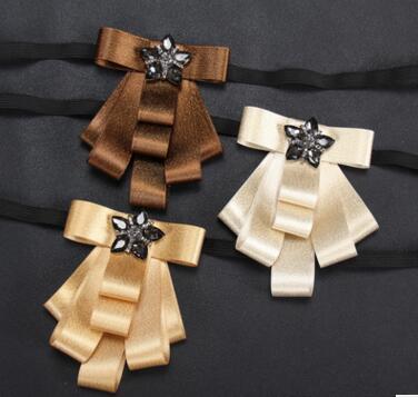 Wholesale spot han edition dress men ribbon double wedding the groom wedding highlight ribbon bow tie