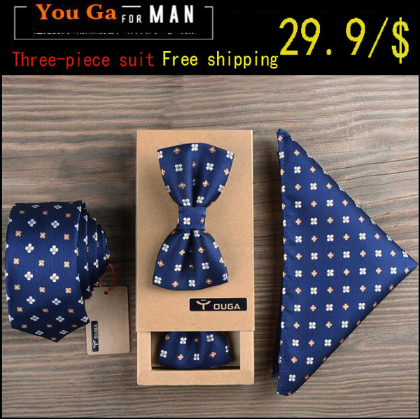 New Men's Tuxedo Geometric bow ties Shirt and Tie Geometric Married groom groomsman men's casual wear business suit gift box imported