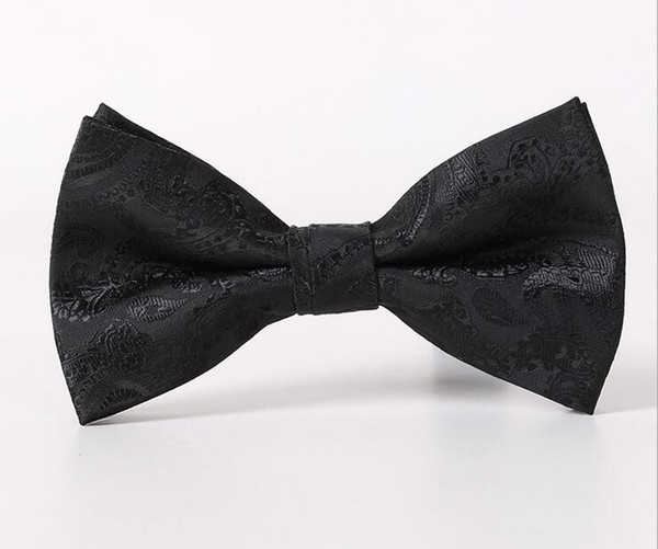 New Black Groom Jacquard Bow Ties for Men Suits 2019 Fashion Mens Formal Occasion Formal Wear Wedding Bussiness Tuxedos Bow Tie Best Match