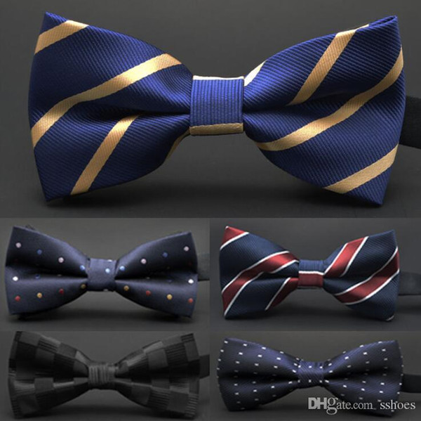 High Quality Man Bowties Groom Ties Boys Fashion Accessories Dot Bow Ties for Wedding Birthday Party