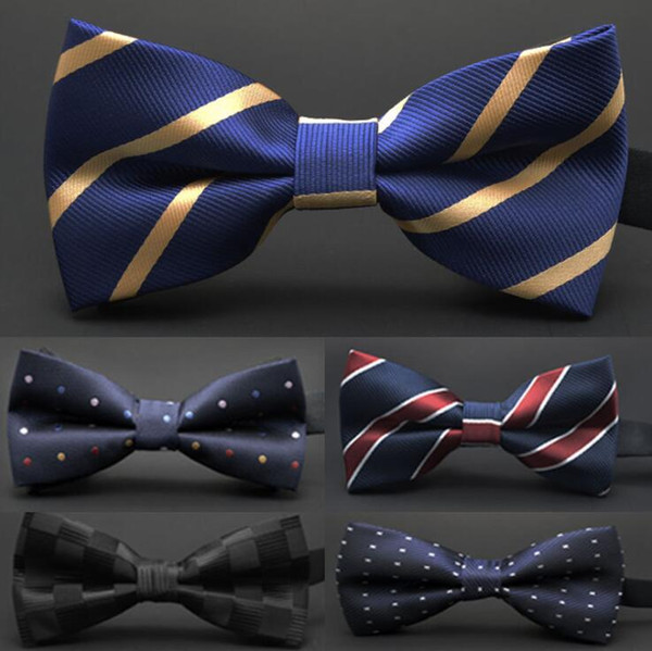 High Quality Man Bowties Groom Ties Boys Fashion Accessories Dot Bow Ties for Wedding Birthday Party