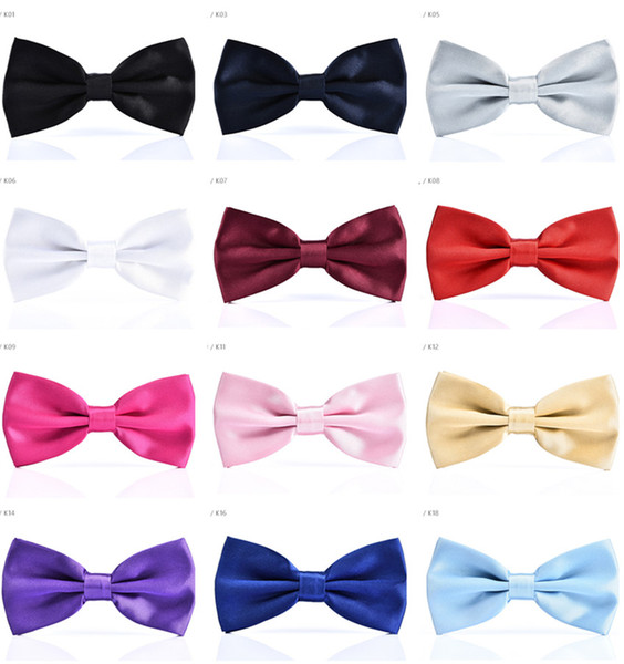 Wholesale Colorful Groom Ties Women Men Bow Ties Casual Business Solid Color Bow Ties Wedding party Neckties