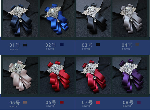 Beautiful cool collar flower bow tie groom groomsman dance party birthday party men and women 008