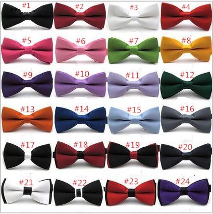 High Quality Wholesale Men Solid Bow Ties Butterfly Gentleman Wedding Party Adjustable Wedding Prom Business Bow Tie Groom Ties Cheap