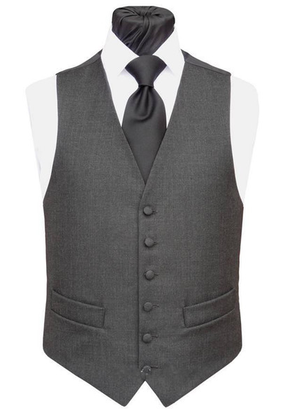 2019 New Custom Made Formal Charcoal Men's Waistcoat New Arrival Fashion Groom Vests Casual Slim Fit Vest 624